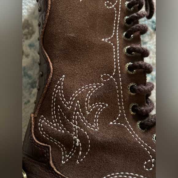 Dr. Martens 1B99 Gothic Americana Mid-Calf Platform Boots – Brown - US 5 Fits 6 - Picture 14 of 16